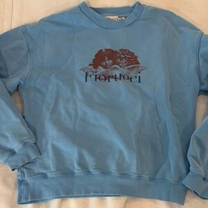 Fiorucci Light Blue Sweatshirt with Angel Design